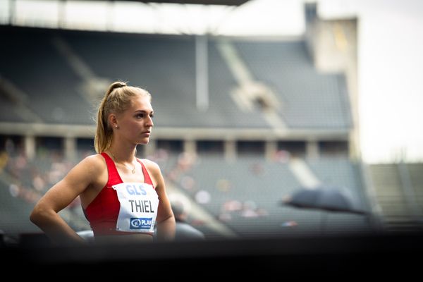 Luna Thiel (VfL Eintracht Hannover) waehrend der deutschen Leichtathletik-Meisterschaften im Olympiastadion am 25.06.2022 in Berlin